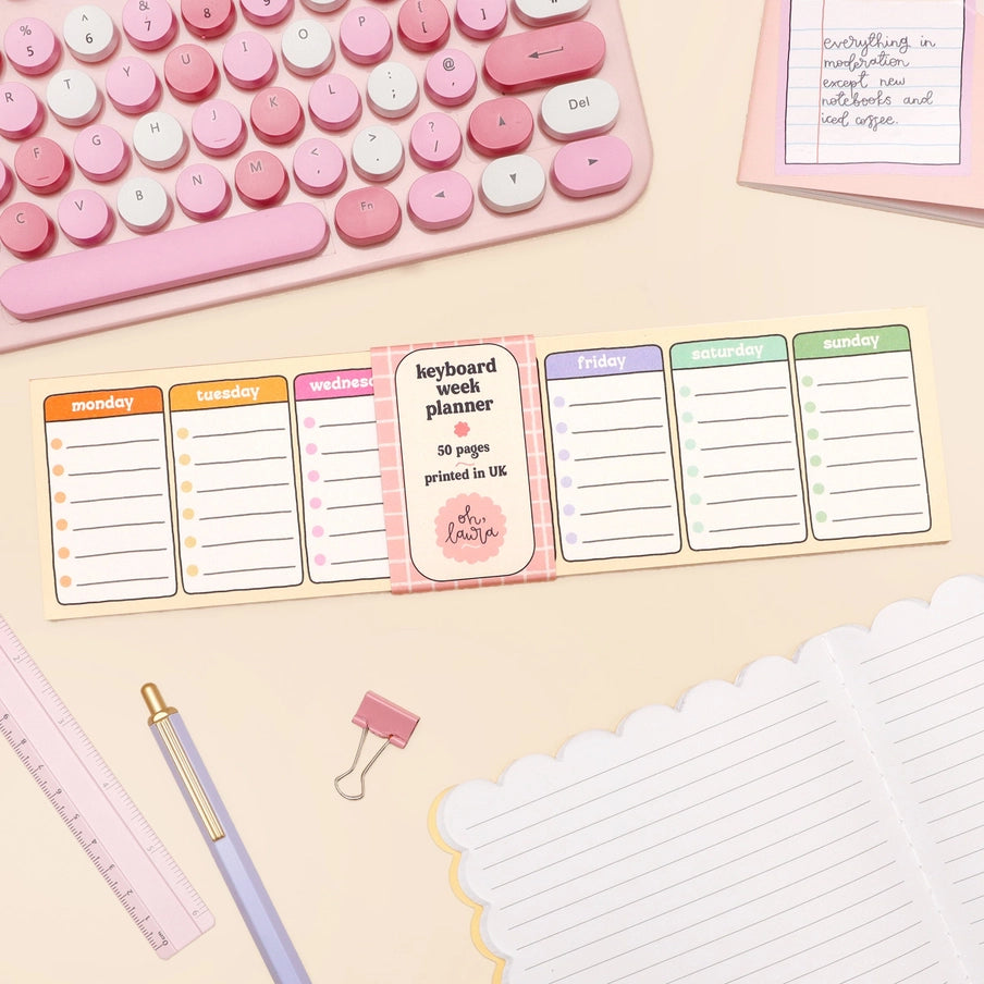 Days of the Week Keyboard Weekly Planner