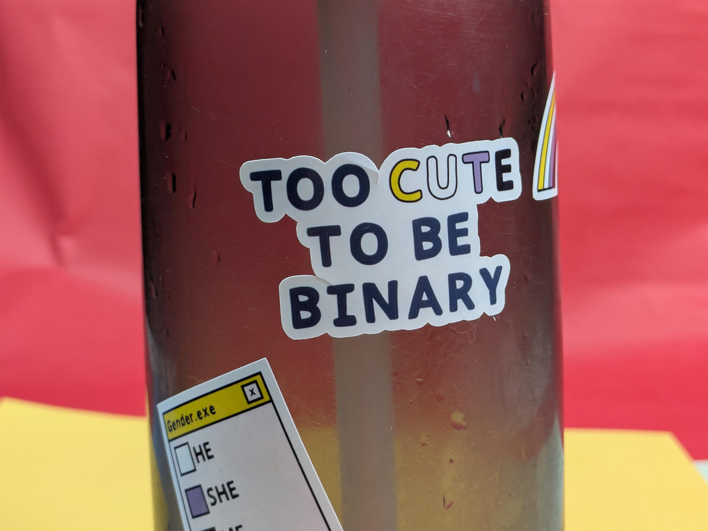 Non Binary Pride sticker sheet
