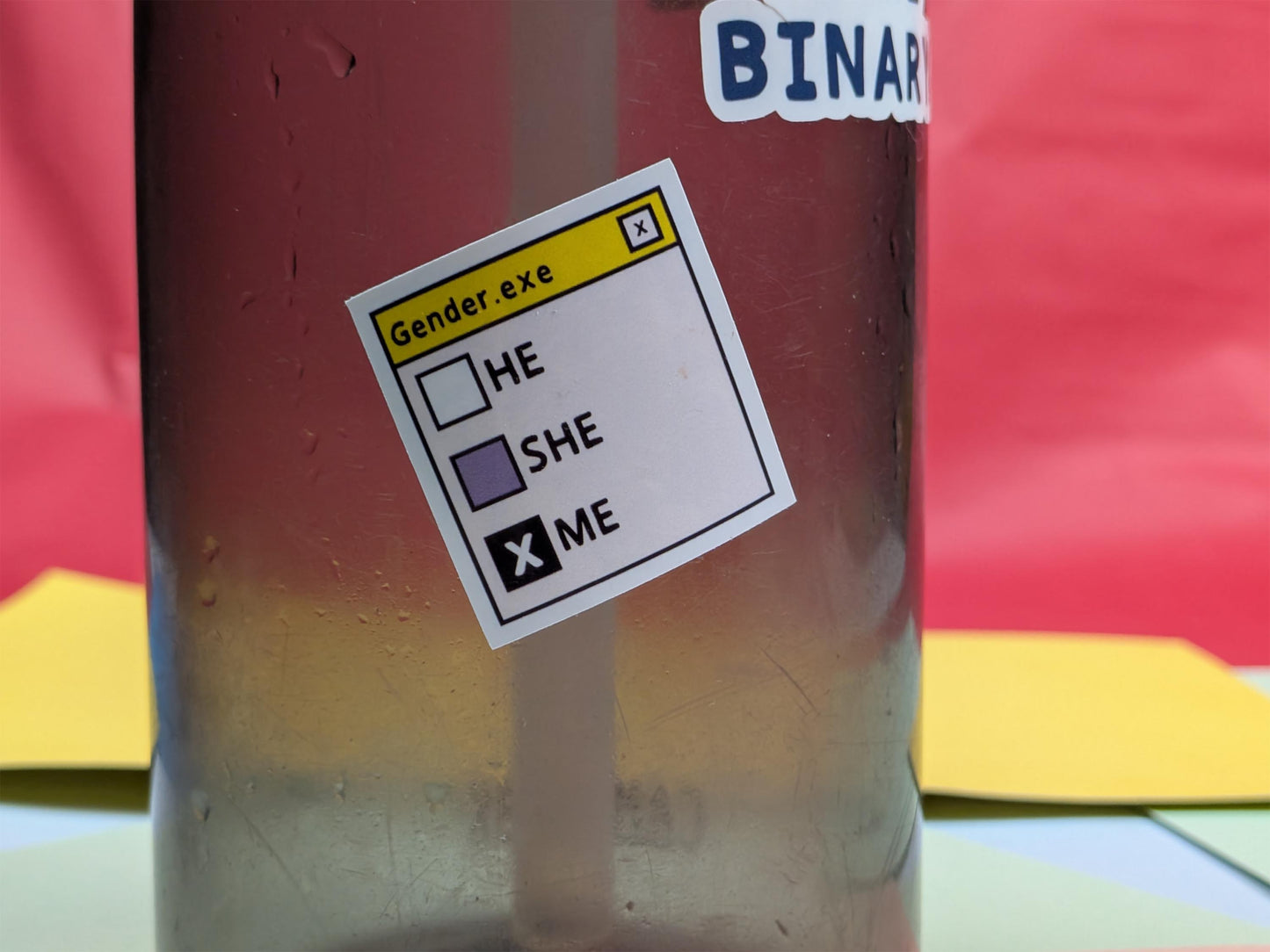 Non Binary Pride sticker sheet