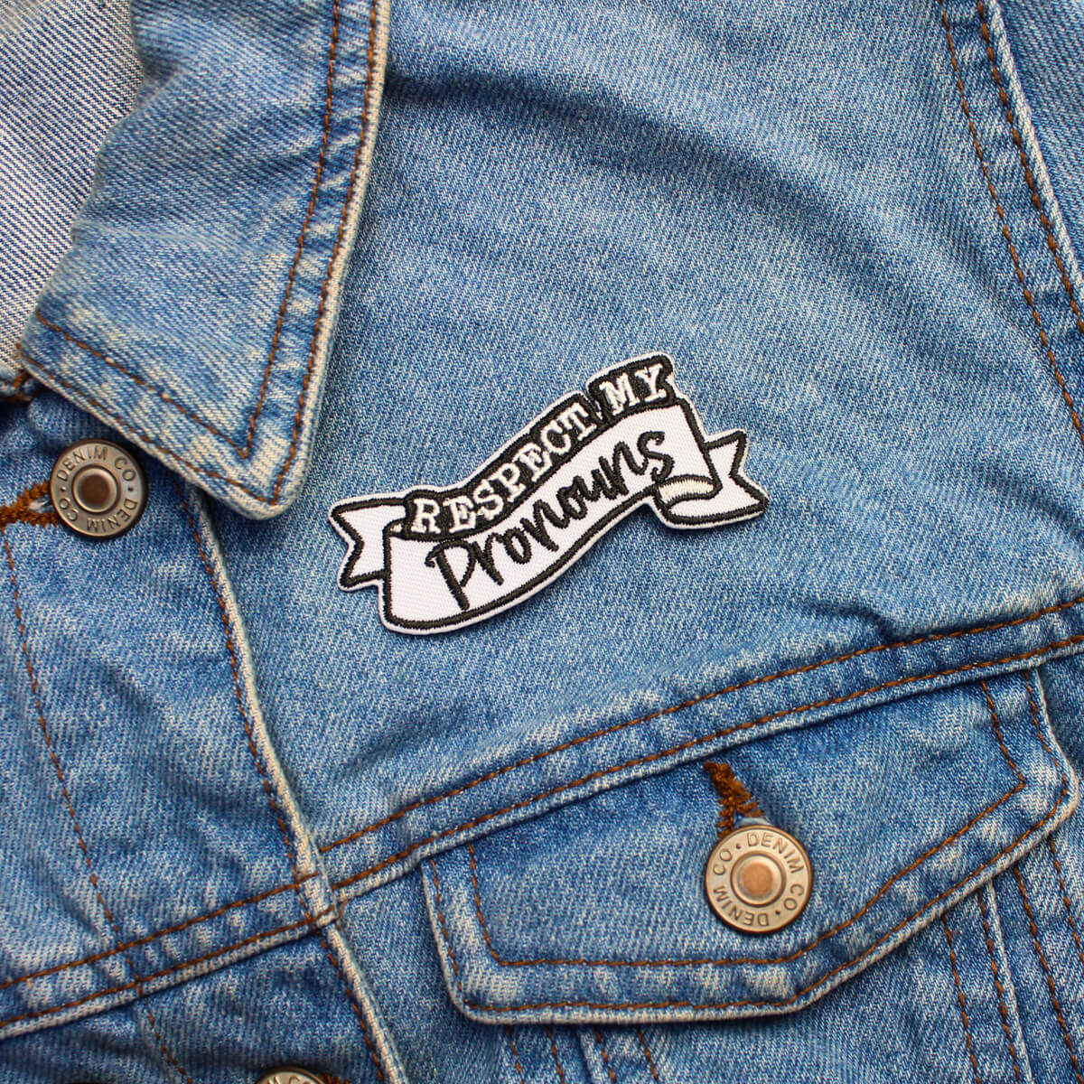 Respect my pronouns patch