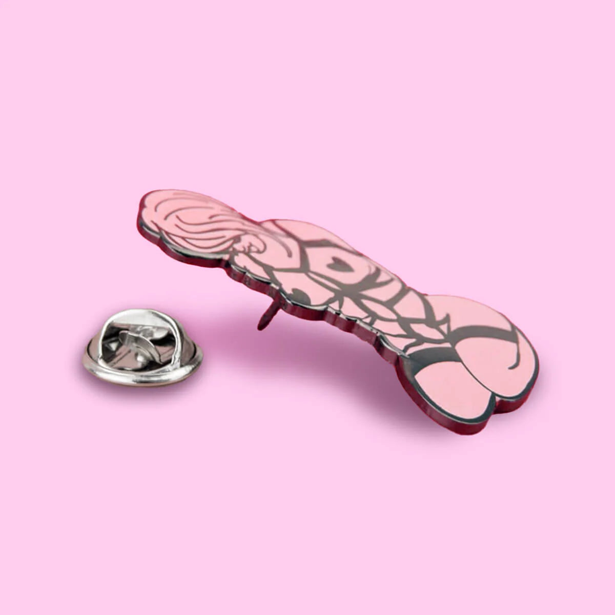 Shibari Pink Enamel Pin