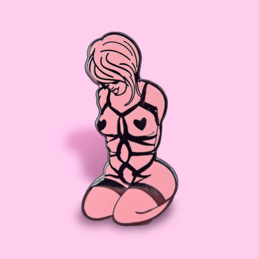 Shibari Pink Enamel Pin
