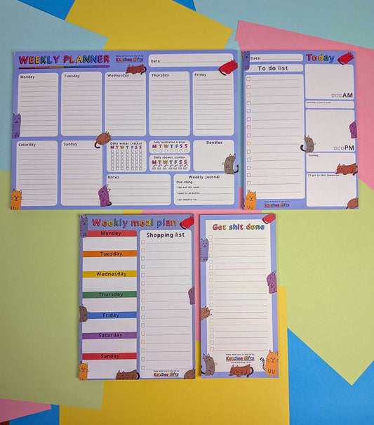 Cats themed stationery bundle - ultimate planning set