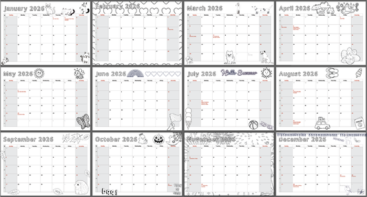 Free 2026 printable calendar