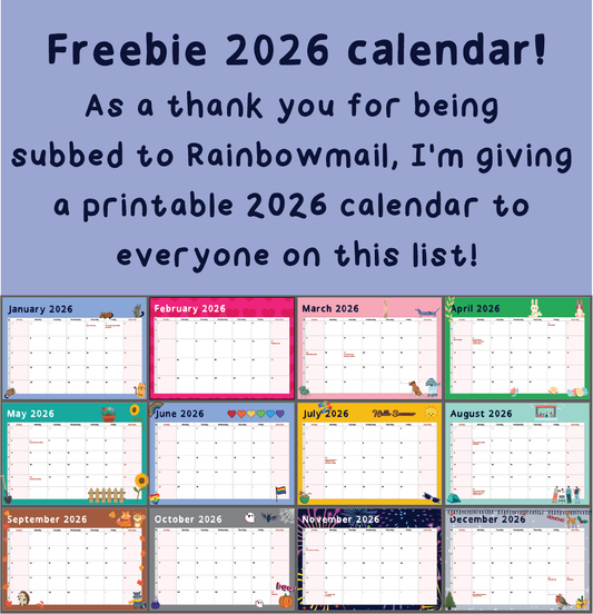 Free 2026 printable calendar