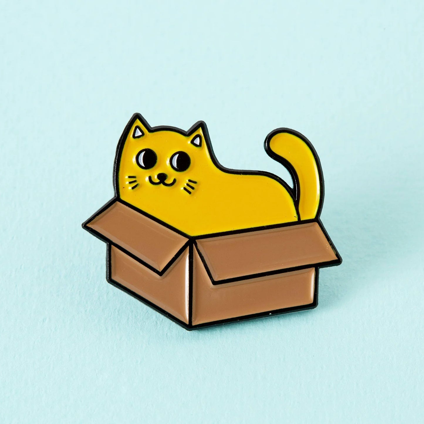 Cat in A Box Soft Enamel Pin