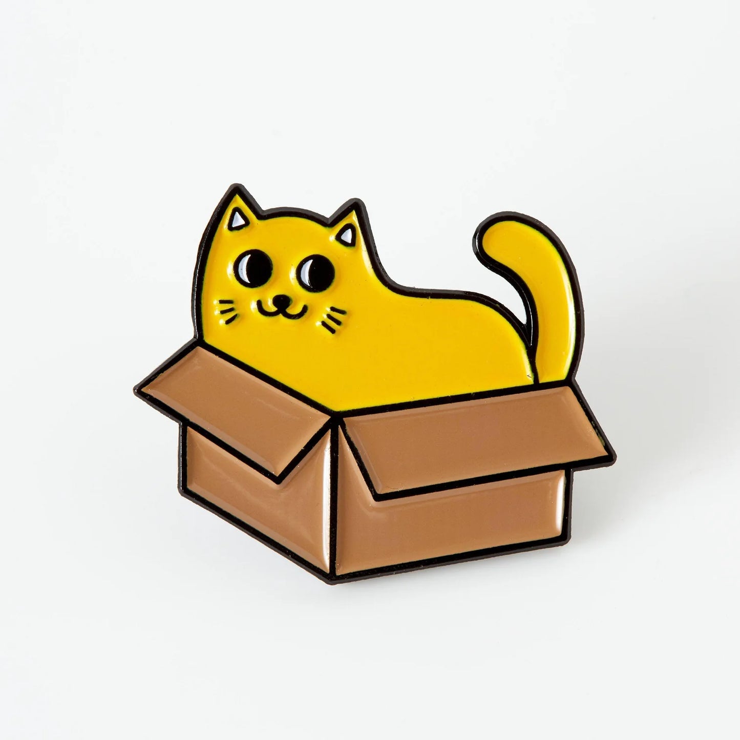 Cat in A Box Soft Enamel Pin