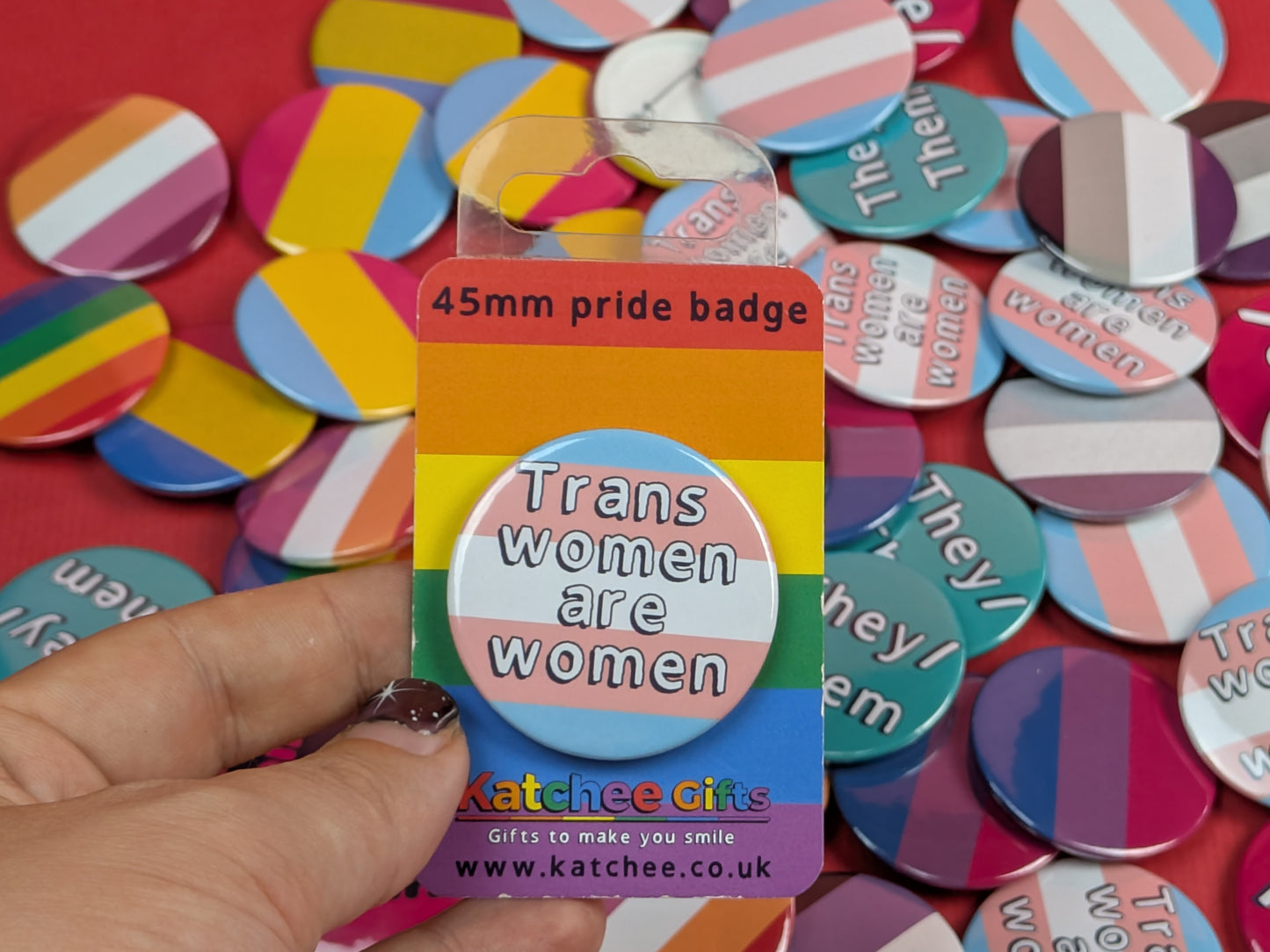 Trans women are women pin badge