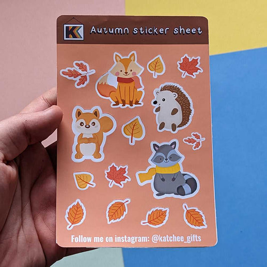 Autumn sticker sheet, Planner, Journal, Scrapbooking stickers