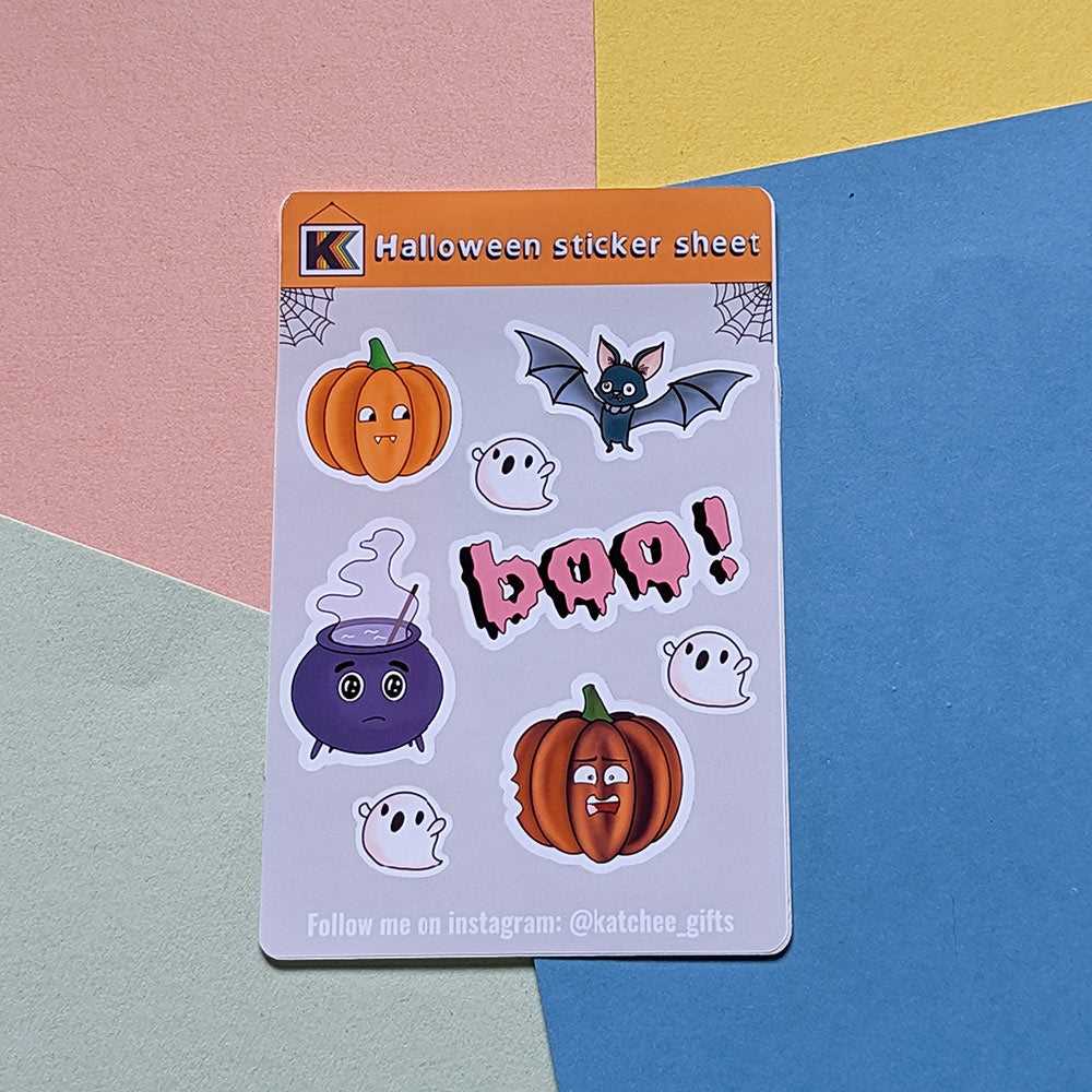 Halloween sticker sheet - A6 size