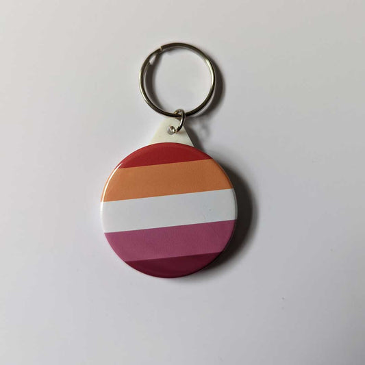 Lesbian pride flag keychain