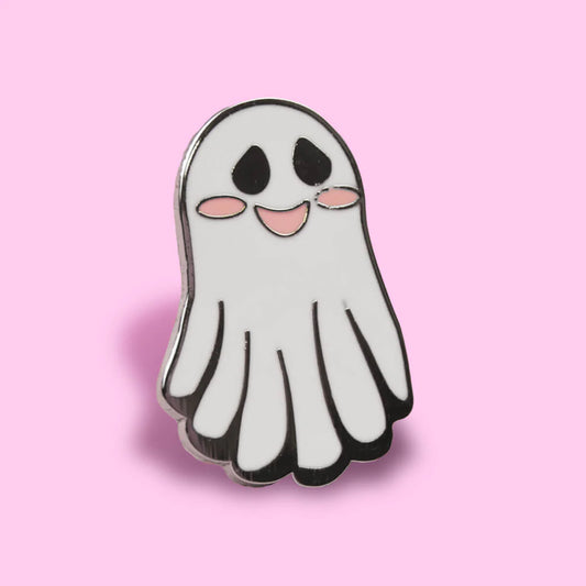 Cute ghost enamel pin