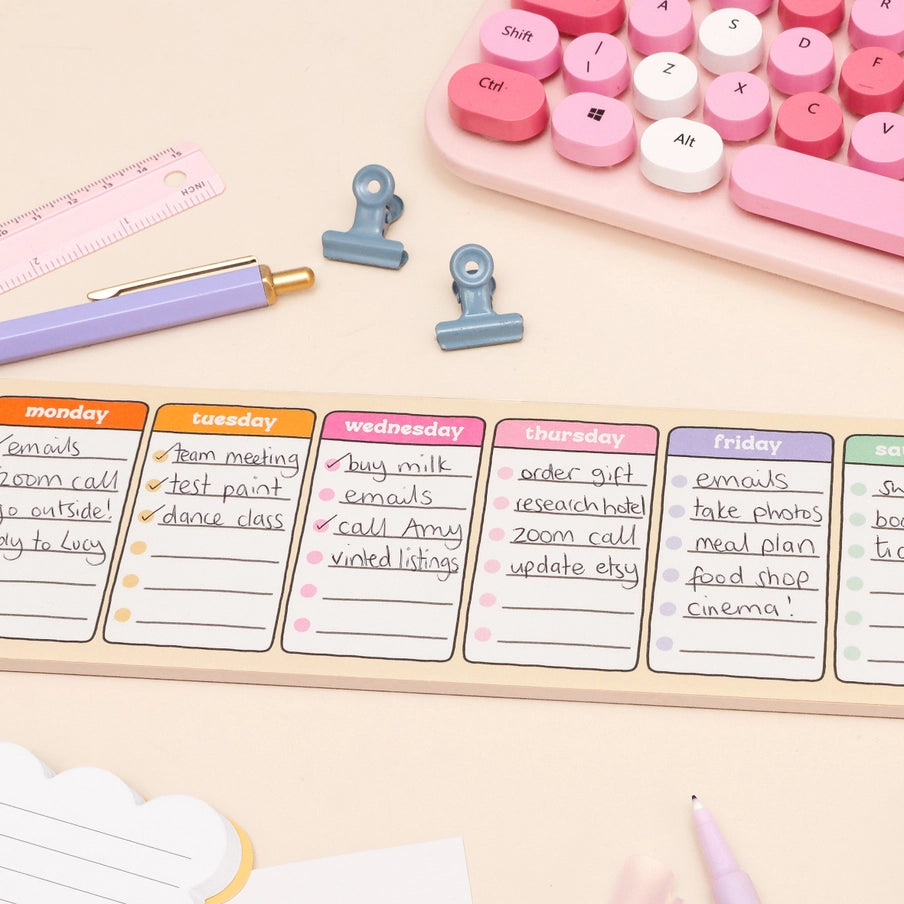 Days of the Week Keyboard Weekly Planner