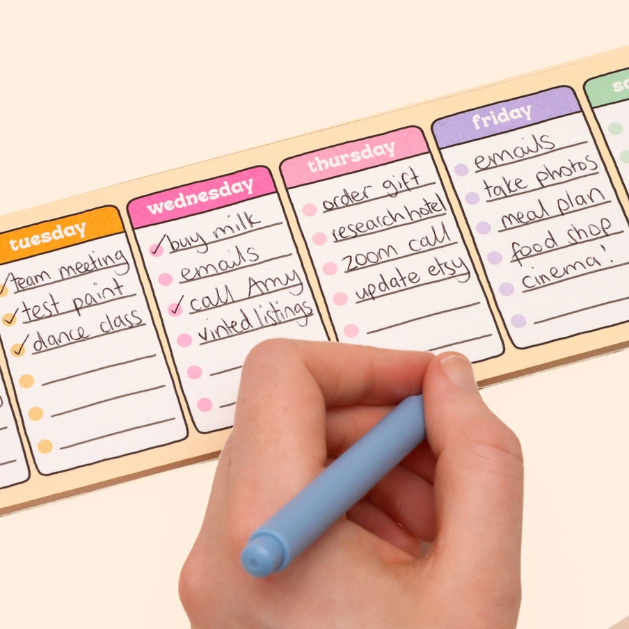 Days of the Week Keyboard Weekly Planner