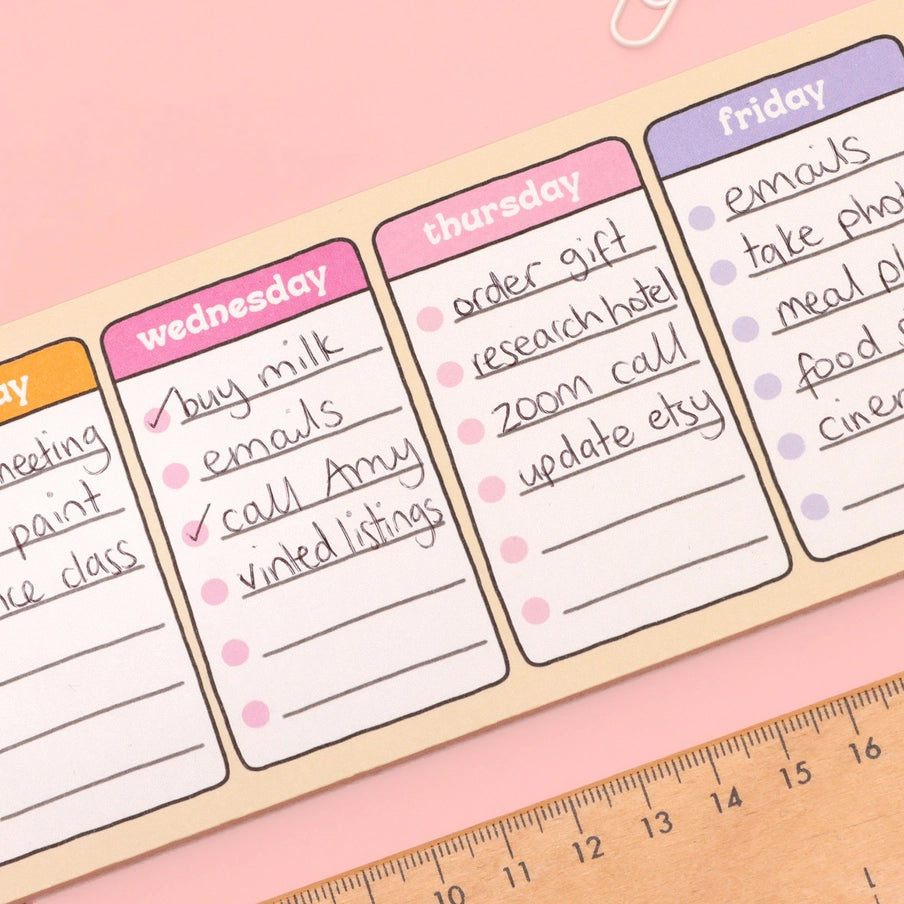 Days of the Week Keyboard Weekly Planner