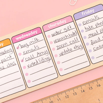 Days of the Week Keyboard Weekly Planner