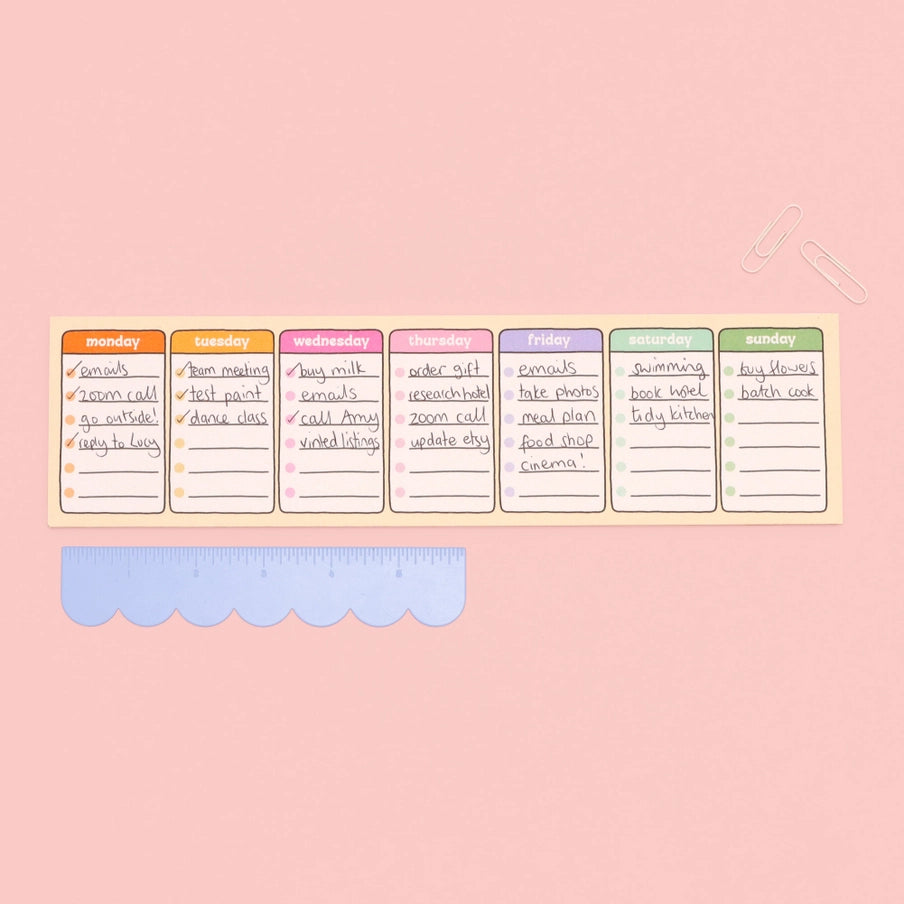 Days of the Week Keyboard Weekly Planner