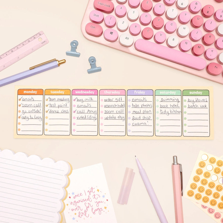 Days of the Week Keyboard Weekly Planner