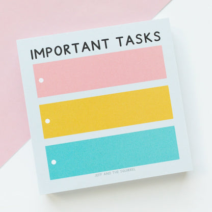 Important Tasks Memo Pad