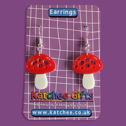Mushroom earrings - drops