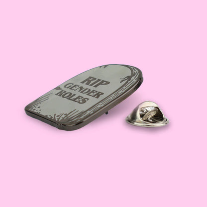 RIP Gender Roles Enamel Pin