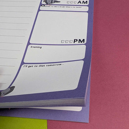 Pigeon themed A5 daily planner - PRINT ON DEMAND