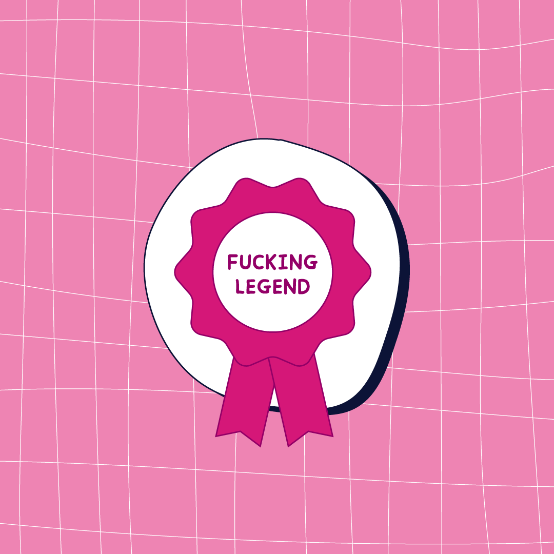 Fucking legend award wooden pin