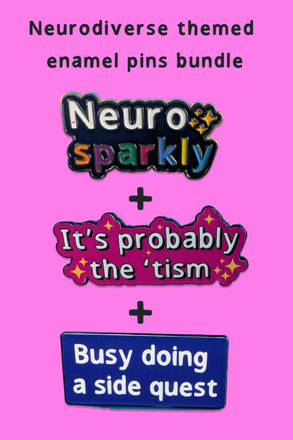Neurodivergent enamel pin bundle