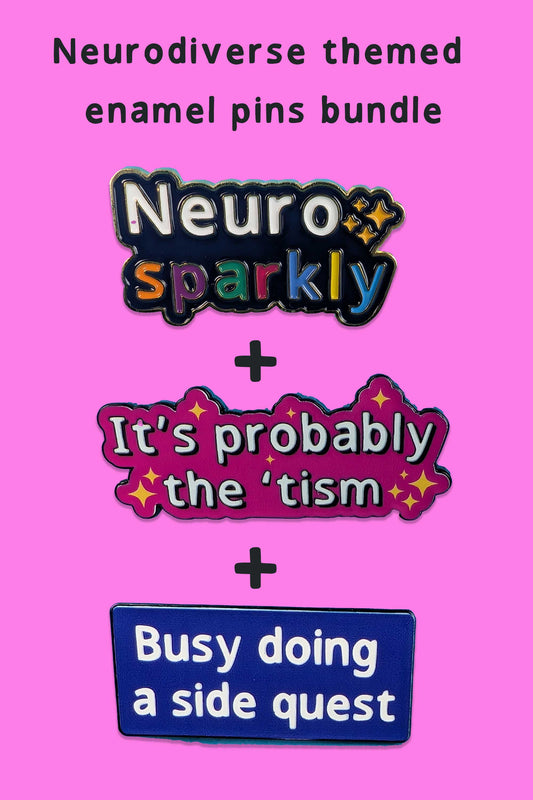 Neurodivergent enamel pin bundle