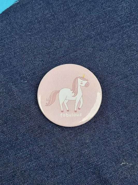 pink unicorn badge