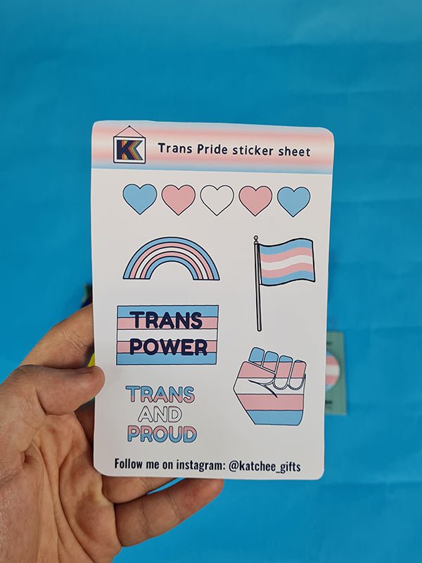 Trans pride sticker sheet, Trans pride gift box, PrideBox 3.0
