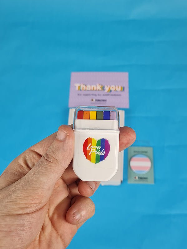 Rainbow facepaint, Pansexual pride gift box, PrideBox 3.0