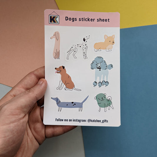 Dogs sticker sheet, Planner, Journal, Scrapbooking stickers