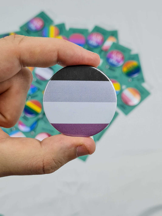Asexual Pride Pin Badge | Asexual Flag Badge | 45mm