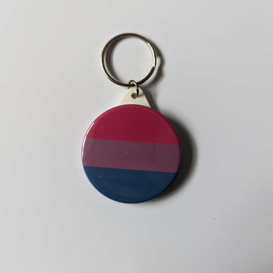 Bisexual pride flag keychain