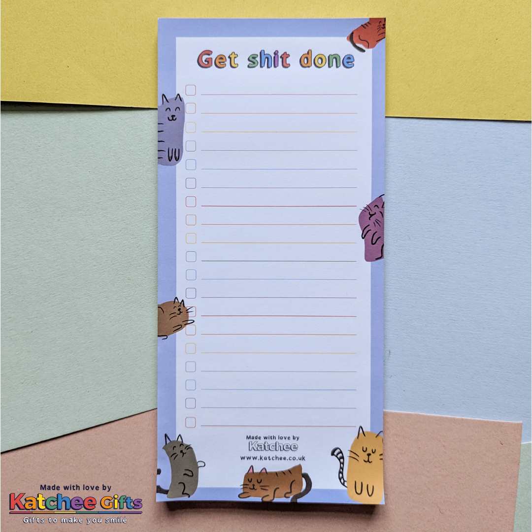 Cats themed list pad, shopping list