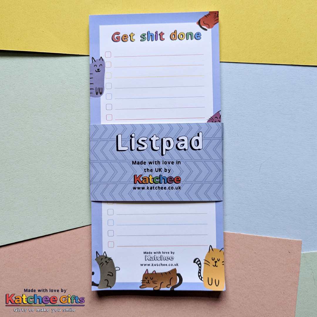 Cats themed list pad, shopping list