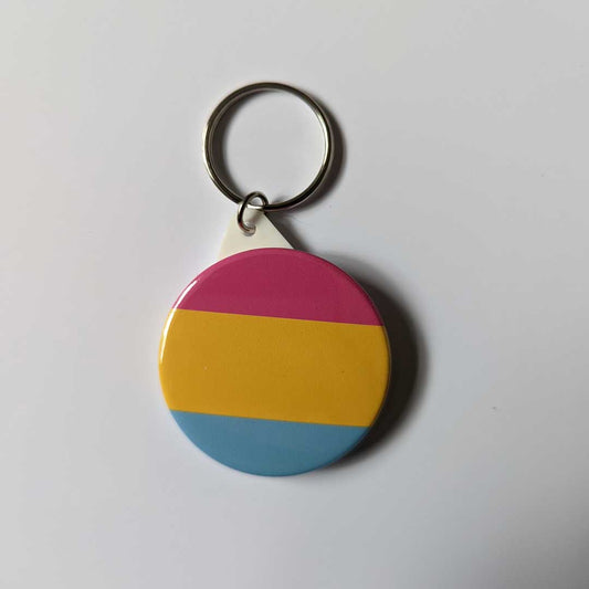 Pansexual pride flag keychain