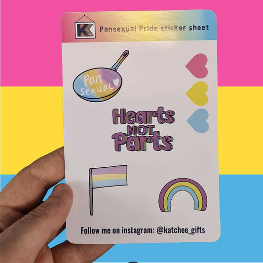 Pansexual pride sticker sheet