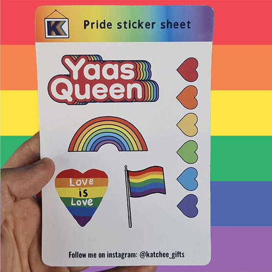 LGBT pride sticker sheet
