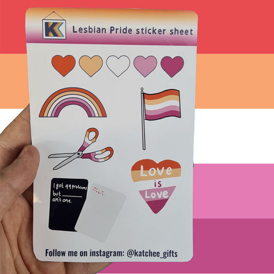 lesbian sticker sheet